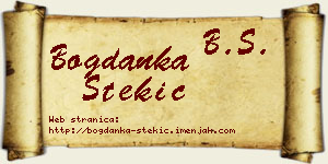 Bogdanka Stekić vizit kartica